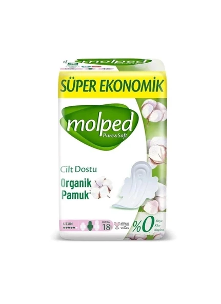 Mey İthalat®   Pure&Soft Ped Uzun Süper Eko 18 Adet ürün görseli 1
