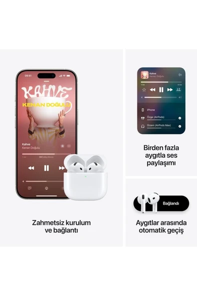 Apple AirPods 4 Bluetooth Kulaklık MXP93TU/A VİTRİN - Resim 7