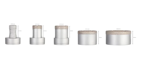 PRO Ceramic dry X-Lock Karot Uç Seti, 5li - Resim 2