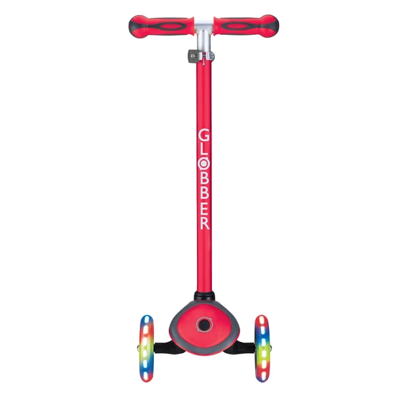 Globber Primo Plus Işıklı Scooter - Kırmızı - Resim 6