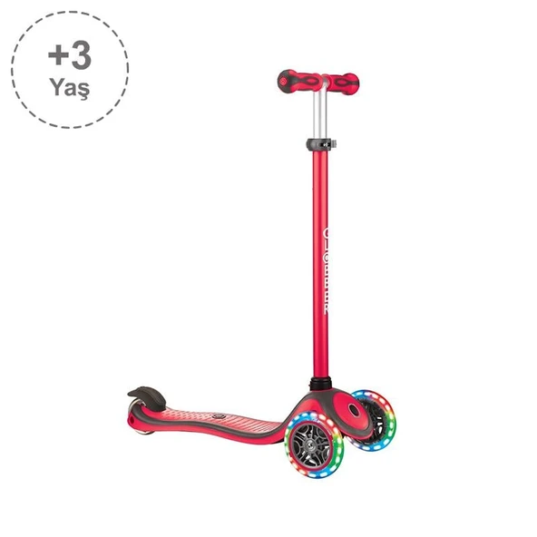Globber Primo Plus Işıklı Scooter - Kırmızı ürün görseli 1