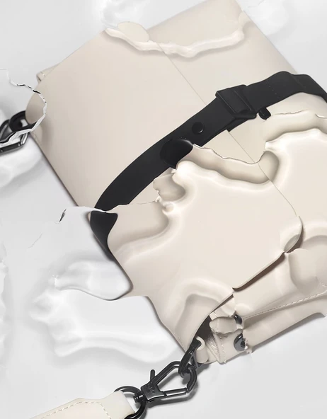 Gaston Luga Spläsh Crossbody Bag - Cloud Cream - Resim 3