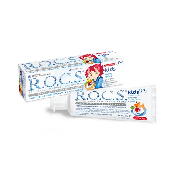 R.O.C.S. Kids Diş Macunu 3-7 Yaş 35 ml Meyve Külahı ürün görseli 1