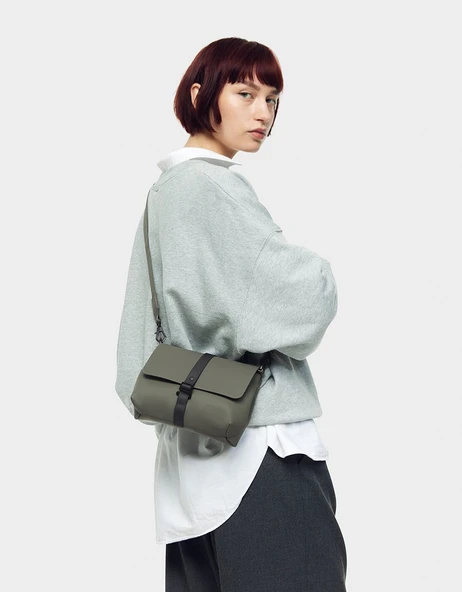 Gaston Luga Spläsh Crossbody Bag - Olive - Resim 5