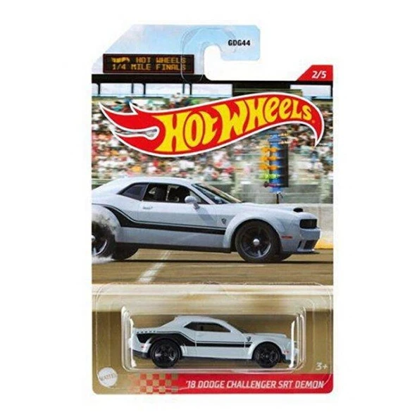 Hot Wheels 1/4 Mile Kings Kısa Mesafe Yarış Arabaları 18 Dodge Challenger SRT Demon GYN21 GRP29 ürün görseli 1