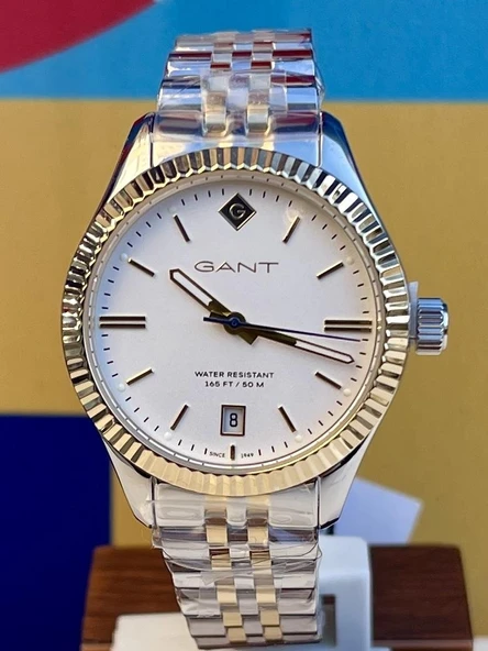 G136009 Gant Orjinal Seri Numaralı Beyaz Kadranlı Çelik Kadın Kol Saati ürün görseli 1