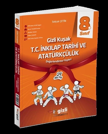 Gizli Yayınları 8. Sınıf T.C. İnkılap Tarihi ve Atatürkçülük Değerlendirme Föyleri Gizli Kuşak Serisi ürün görseli 1