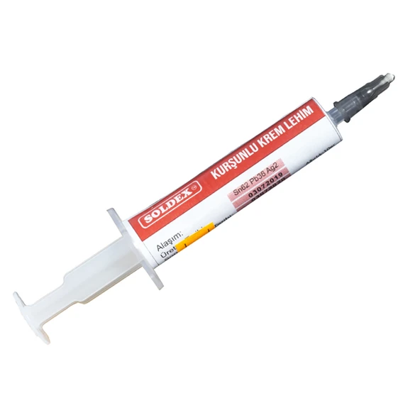 Soldex Kurşunlu 10 Gr. Şırınga Krem Lehim ürün görseli 1