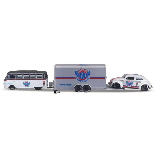 Mey İthalat®  1/64 Design Seri Yarış Takımı Römork ve Araç Set ürün görseli 1