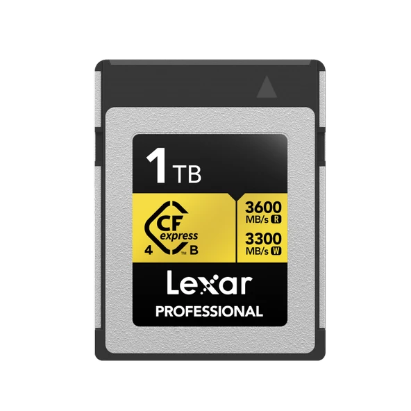LEXAR  1TB LCXEXP4001T-RNENG CF-EXP PROFESSIONAL GOLD SERIES CFEXPRESS TYPE-B CARD UP TO 3600MB/s read 3300MB/s write ürün görseli 1