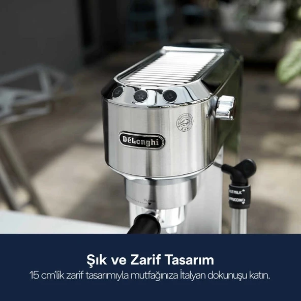 Delonghi Dedica EC685.M Gri Espresso Makinesi - Resim 10