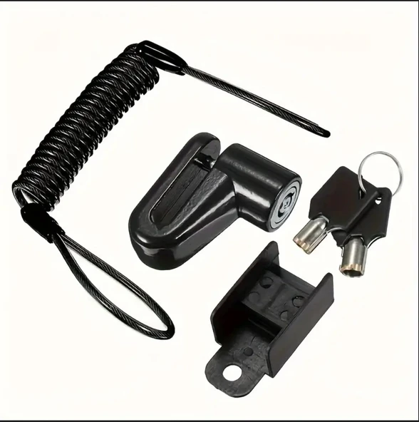 MOTORSİKLET SCOOTER BİSİKLET TEKERLEK ELEKTRİKLİ ARAÇ DİSK KİLİDİ GÜVENLİK KİLİTİ ürün görseli 1