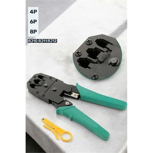 ModaCar Kablo Sıkma ve Soyma Pensesi RJ-11-RJ-12-RJ-45 4P 6P 8P ürün görseli 1