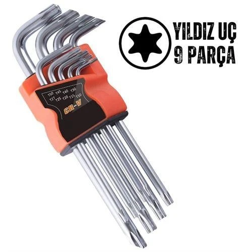 ModaCar Yıldız Torx Combination 9 Parça Alyan Seti ürün görseli 1