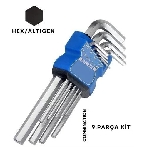 Modacar Altıgen Combination 9 Parça Alyan Seti ürün görseli 1