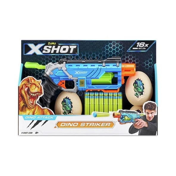 Mey İthalat® 4860 X Shot Sünger Atan Dino Attack Striker Silah - ürün görseli 1