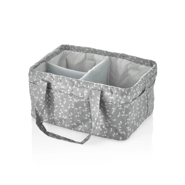 Mey İthalat®  Katlamalı Anne & Bebek Organizer 795 Gri Çiçek ürün görseli 1