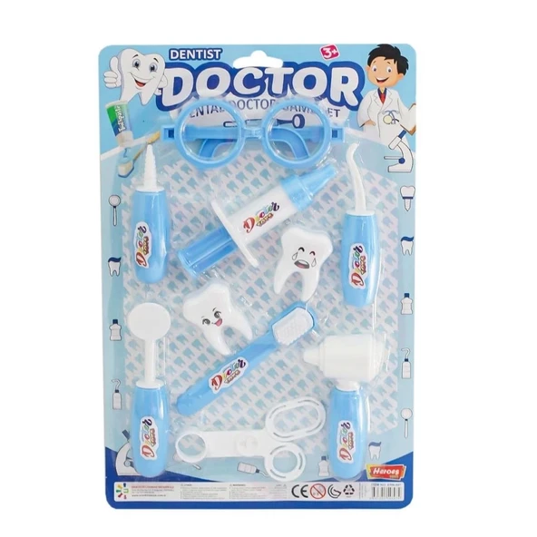 Mey İthalat® ERN-897 Heroes Toys Kartela Erkek Dişçi Oyun Seti ürün görseli 1