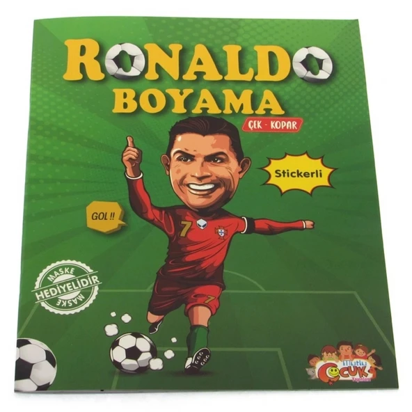 Mey İthalat® Ronaldo Çıkartmalı Maskeli Boyama Kitabı ürün görseli 1