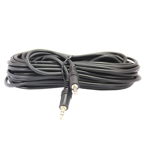 Powermaster PM-13474 Siyah 3.5 Mm Erkek-Erkek 10 Metre Stereo Kablo ürün görseli 1