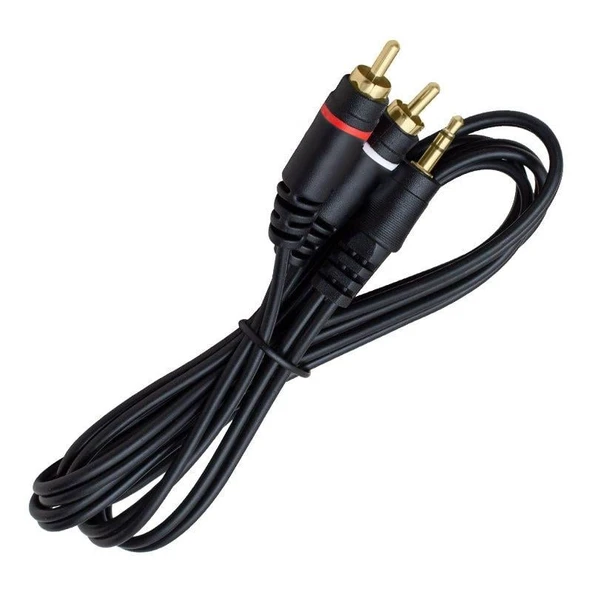 Powermaster PM-4283 2 RCA 3.5 Mm Stereo 1.5 Metre Kablo ürün görseli 1