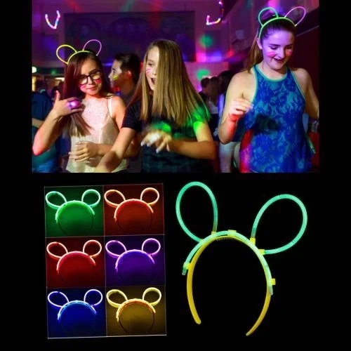 Mey İthalat® Glow Taç Fosforlu Taç Karışık Renk 12 Adet ürün görseli 1