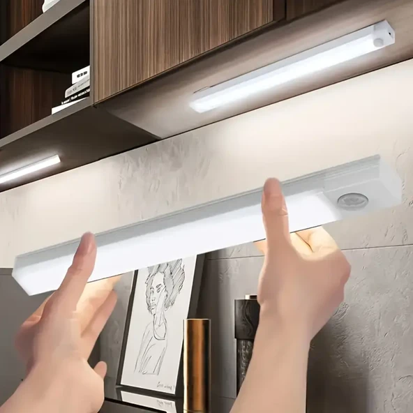 50 CM GÜN IŞIĞI HAREKET SENSÖRLÜ DOLAP İÇİ ÇALIŞMA MASASI MUTFAK TEZGAH ALTI USB LED IŞIK ürün görseli 1