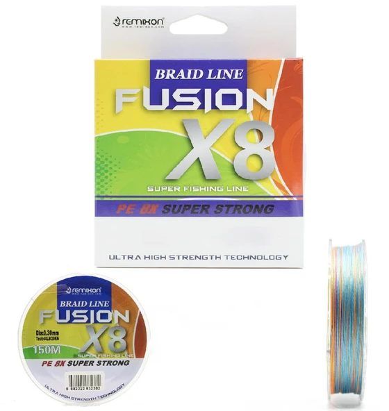 Remixon Fusion 300M X8 Multi Color İp Misina 0,13 MM ürün görseli 1