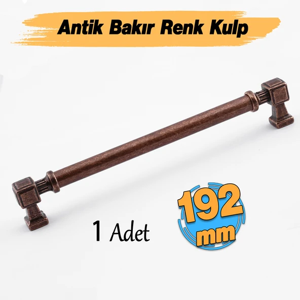 Talas Antik Bakır Metal 192 mm 19.2 cm Eskitme Mobilya Mutfak Çekmece Dolap Kulpu Kulbu Kulpları ürün görseli 1