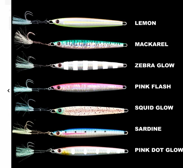 RYUJI SALTY JIG 120GR PINK DOT GLOW - Resim 2