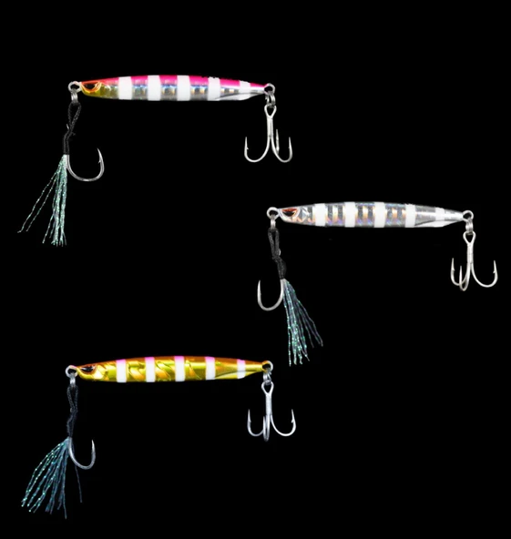 RYUJI SILENT JIG TRIO, ZEBRA MIX (3 AD) 10 GR ürün görseli 1