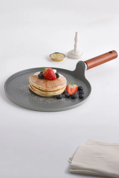 Fika Alüminyum Döküm Krep Tava 26Cm Gri ürün görseli 1