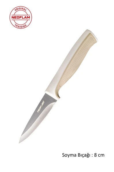Fika Microban Soyma Bıçağı 8 Cm, Bej ürün görseli 1