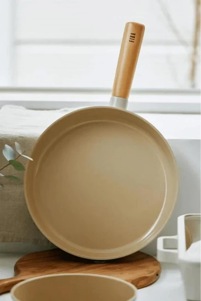 Fika Bej Alüminyum Tava - 30 cm - Resim 4