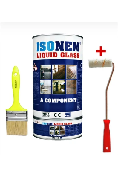 Sıvı Cam Parlak Su Yalıtımı Rulo Liquid Glass 4 Kg Şeffaf + Kestirme Fırça ürün görseli 1