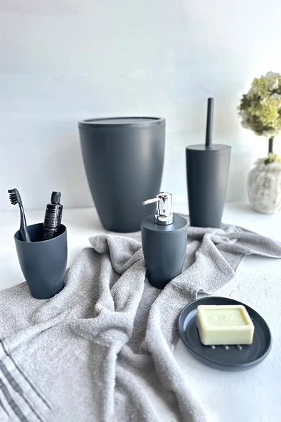 Pure Banyo Seti 5'li - Gri ürün görseli 1