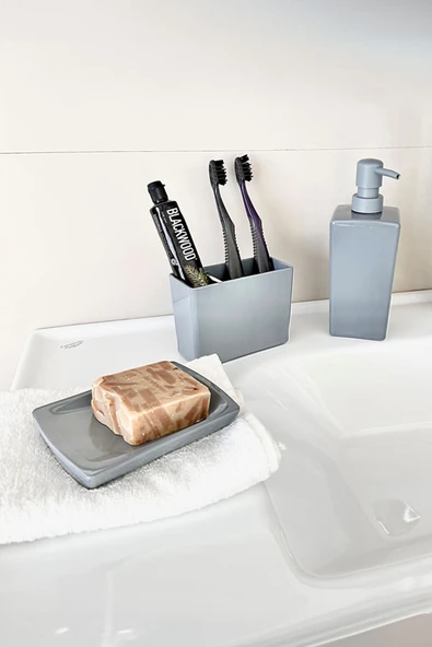 Biga Banyo Seti - Gri - Resim 5