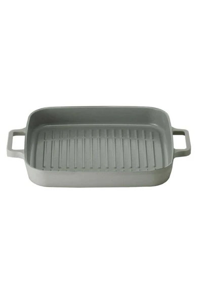 Fika Dikdörtgen Alüminyum Grill Tava 28 Cm Gri ürün görseli 1