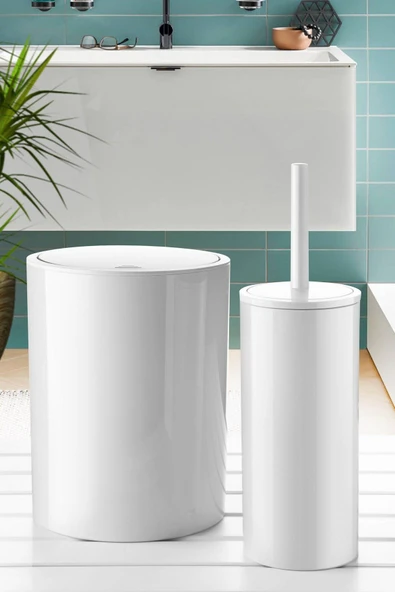 Flores 2'li Banyo Seti - Beyaz ürün görseli 1