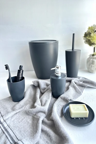 Pure Banyo Seti 5'li - Gri - Resim 3
