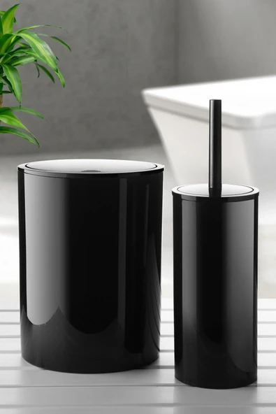 Flores 2'li Banyo Seti - Siyah ürün görseli 1