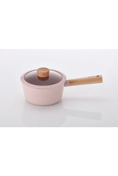 Fika Blossom 18 Cm Sos Cam Kapaklı Seramik Kaplama Döküm Tencere ürün görseli 1