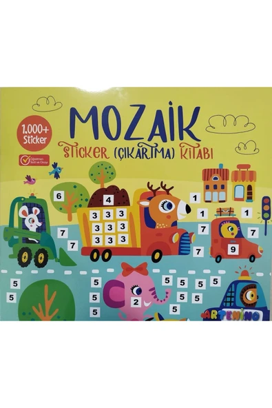 MOZAİK STİCKER ÇIKARTMA KİTABI - SARI ürün görseli 1