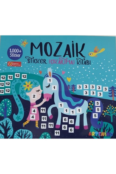 MOZAİK STİCKER ÇIKARTMA KİTABI - TURKUAZ ürün görseli 1