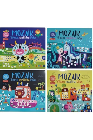 MOZAİK STİCKER ÇIKARTMA KİTABI - 4'LÜ SET ürün görseli 1