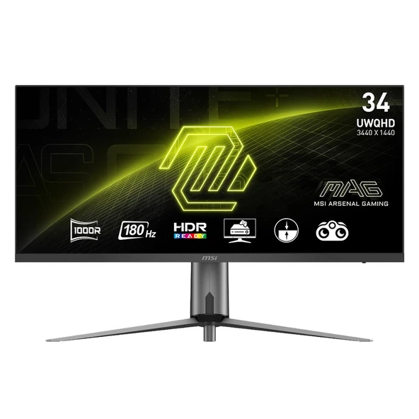 MSI MAG 345CQR 34" 1 ms WQHD Curved 180 Hz Oyuncu Monitörü ürün görseli 1