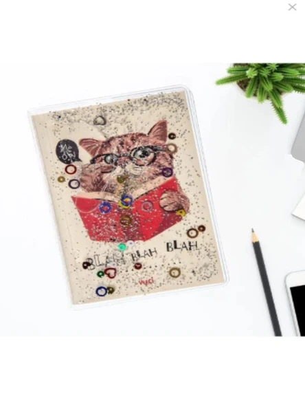 VUKI SULU KAPAKLI MINI DEFTER KEDI VK-0108-06 ürün görseli 1
