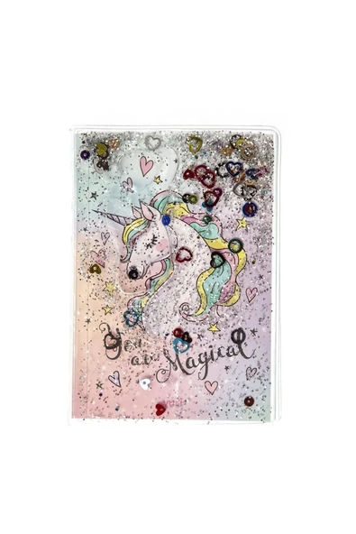 VUKI SULU KAPAKLI MINI DEFTER UNICORN VK-0108-01 ürün görseli 1