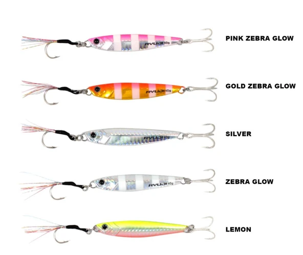 RYUJI JIG KING 40GR GOLD ZEBRA GLOW - Resim 2
