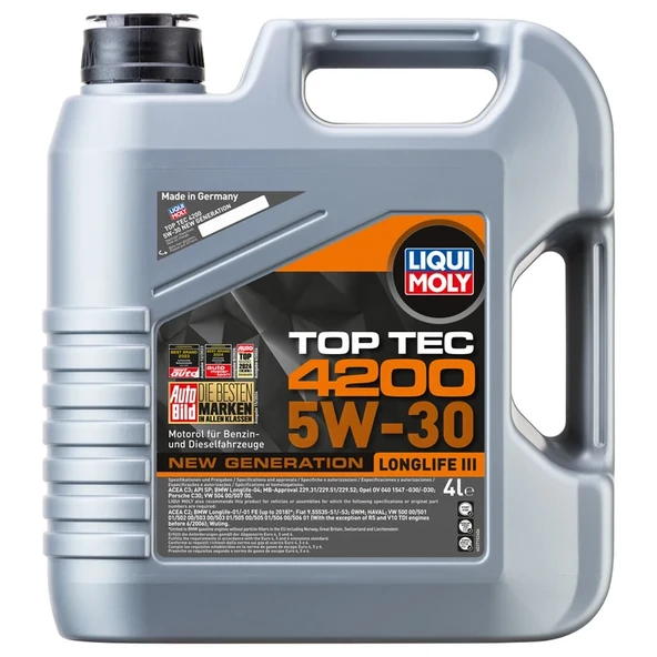 Liqui Moly Top Tec 4200 5W30 Motor Yağı 4 Lt (3715) ürün görseli 1